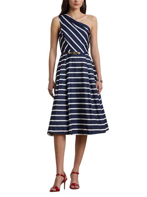 abito donna monospalla blu e bianco Ralph Lauren | 253957436001